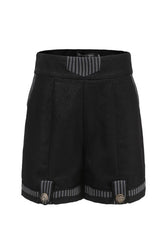 Black Eternal Dawn Retro Elegant Handsome Neutral Prince Gothic Ouji Shorts